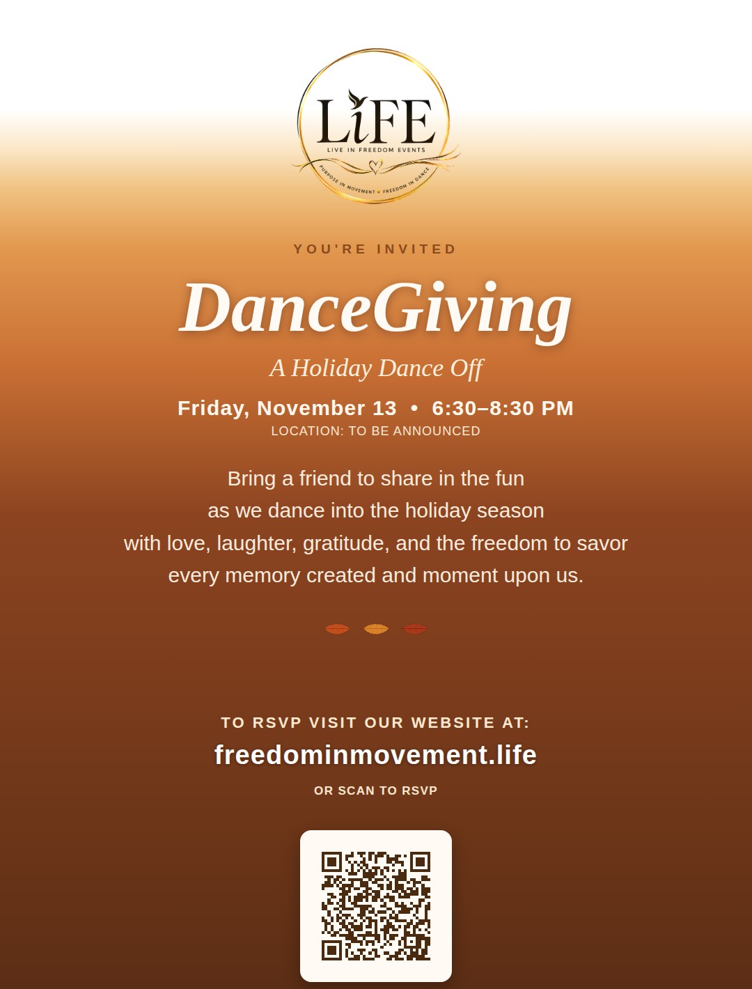 DanceGiving — A Holiday Dance Off event flyer