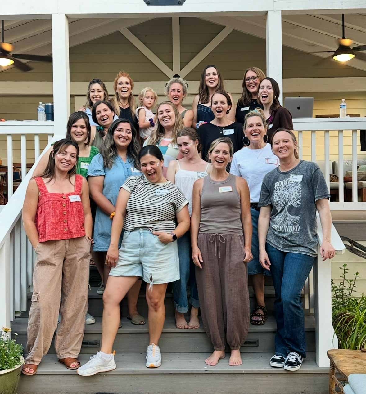 Women gathered together, laughing, at a LiFE event